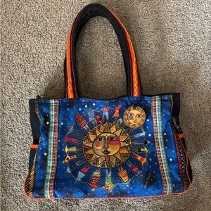 Laurel Burch Celestial and People Canvas Tote